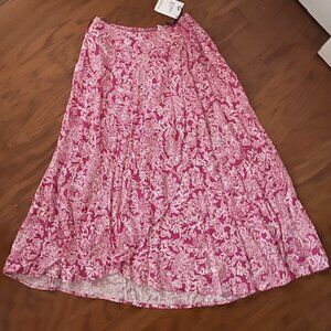 Japna Floral Print Full Skirt NWT